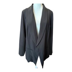 Active Seller! Torrid Black Blazer Size 1 - 1X Open Front Drape Plus Size Jacket
